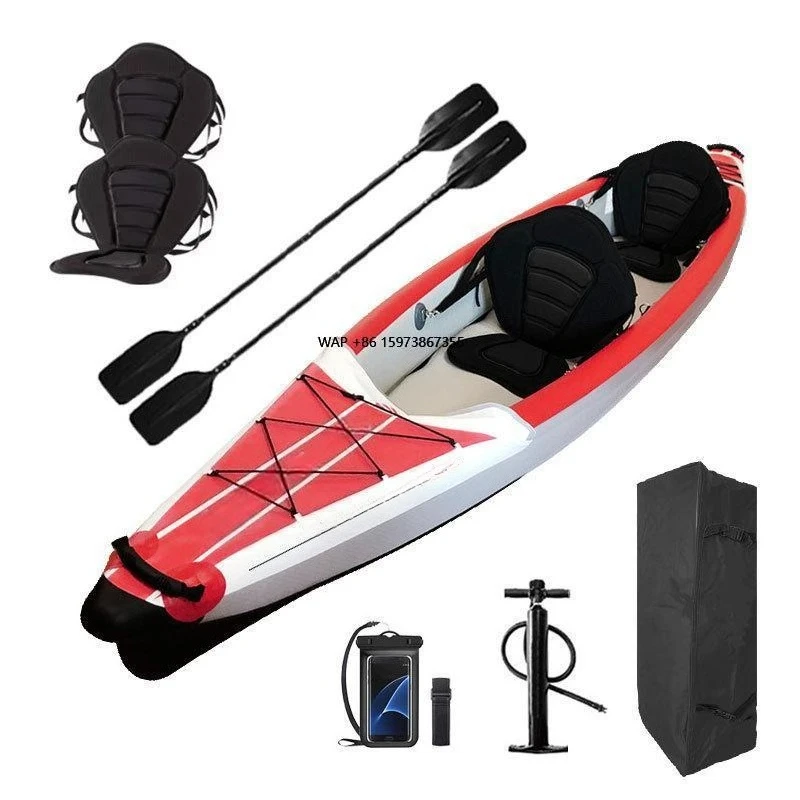 Modular Inflatable Boat Kayak Fishing Drifting Boat PVC Material Wear-Resistant Folding Capacity 2 Persons Water Sports