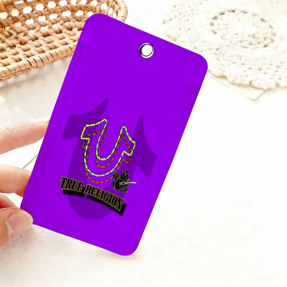 Fashion T-TrueS R-ReligionS Bank Card,Subway, Bus Card Holder Keychain Key Ring Door Access Tags ID Card Case Keychain Access