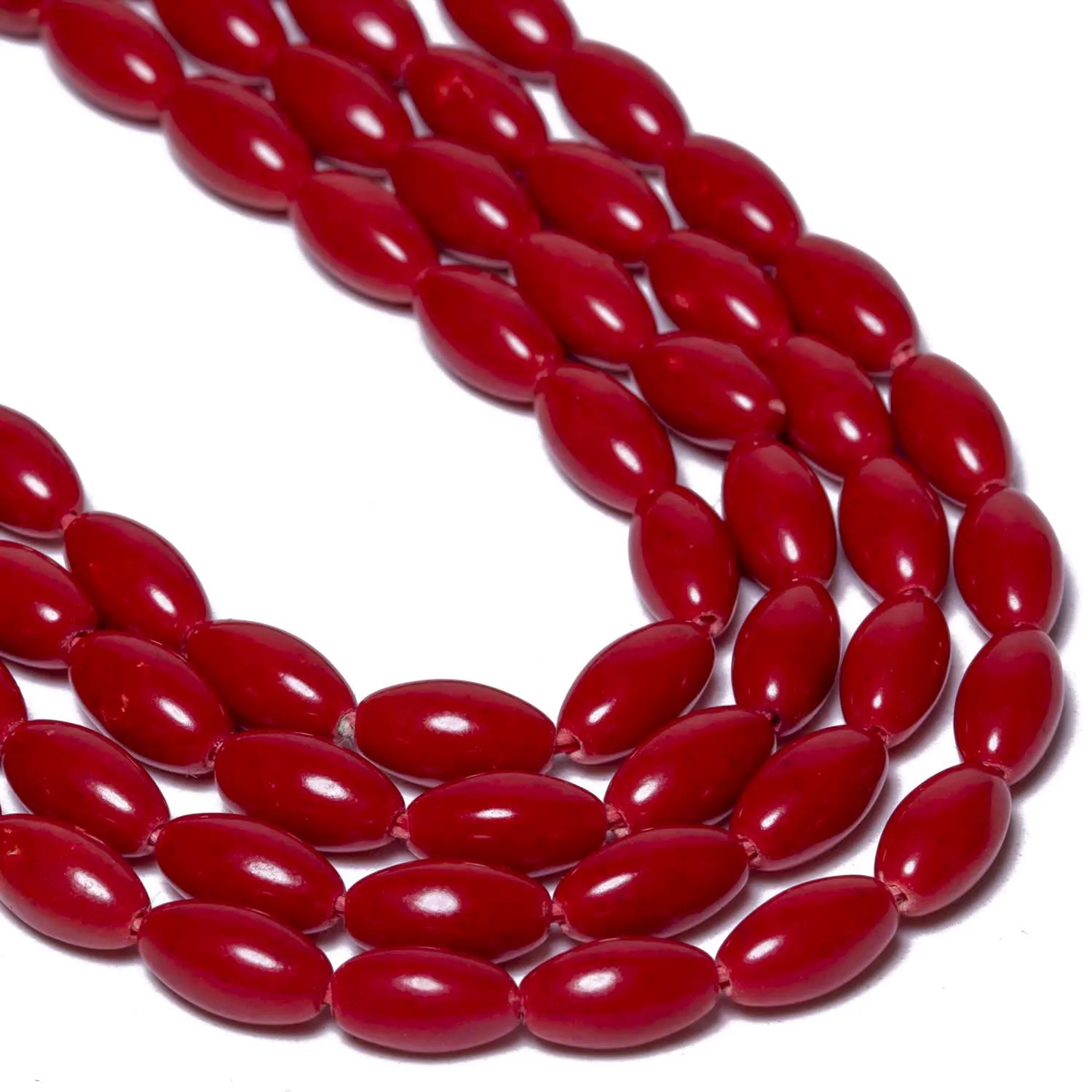 

4x8mm Oval Shape Red Coral Shell Beads For DIY Charms Necklace Bracelet Loose Spacer Beading Jewelry Making Accessories
