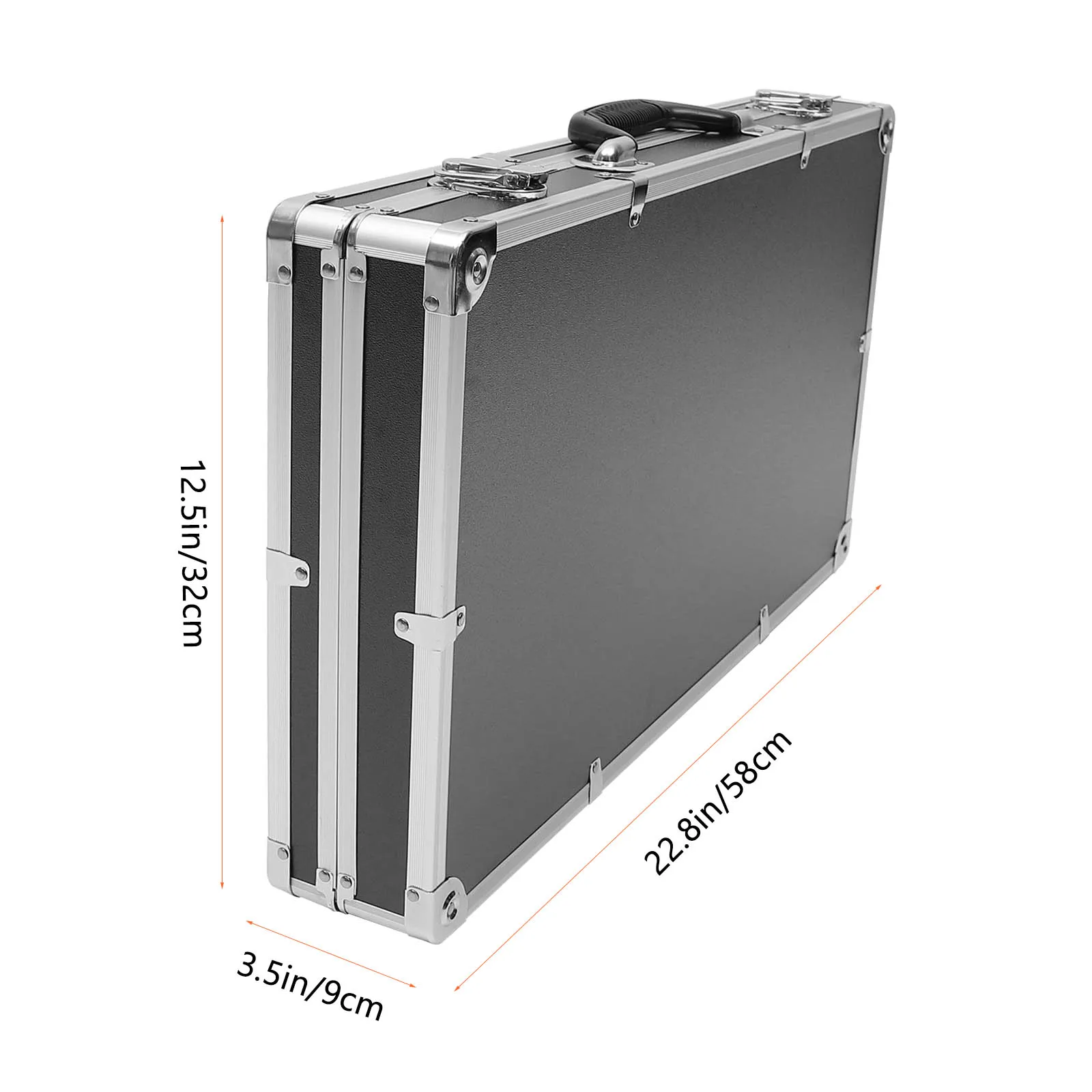 Aluminum Tool Box Portable Instrument Box Storage Case with Sponge Lining Handheld Impact resistant Equipment Tool Parts Box