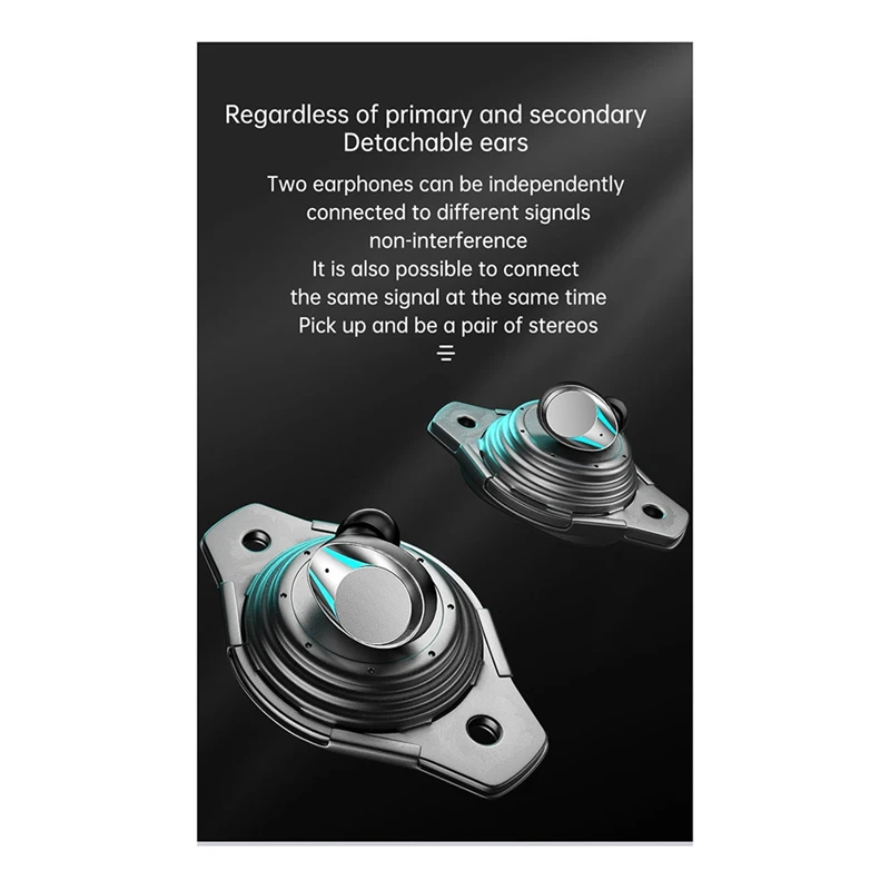 1 Satz Gaming-Kopfhörer Wireless Touch-Kopfhörer Smart Digital Display In-Ear-Kopfhörer