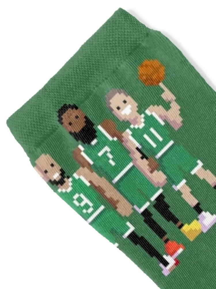 Chaussettes courtes Boston Basketball Squad pour hommes et femmes, cadeaux d'hiver, 8 bits