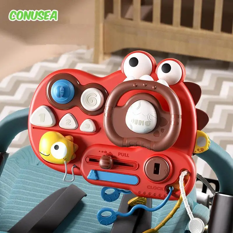 

Montessori Baby Toy Simulation Steering Wheel Toys Busy Board Stroller Driving Early Educational Toys Travel Gift for Boy Girl