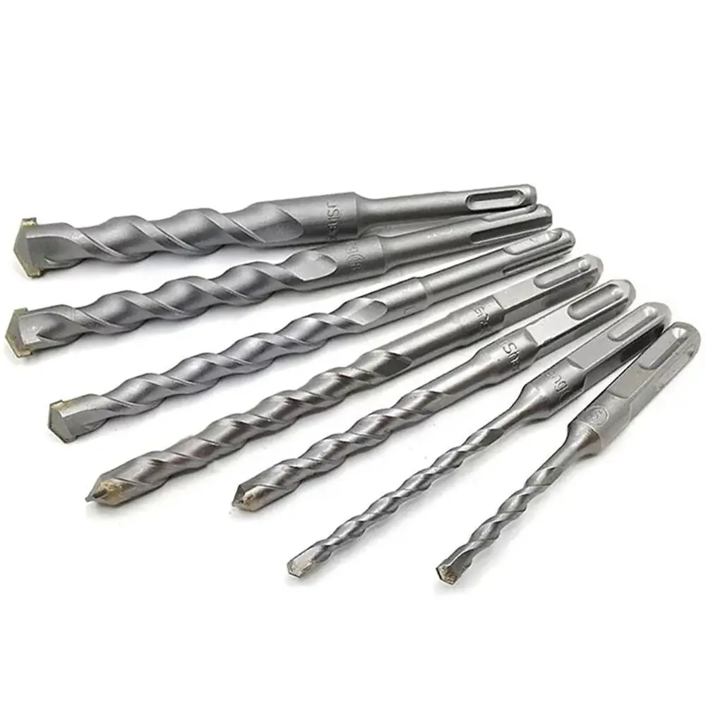 1Pcs Square Shank SDS Plus Masonry Drill Bit 6-20mm 110-500mm Carbide Concrete Drill Bit Twin Spiral Carbide Tipped