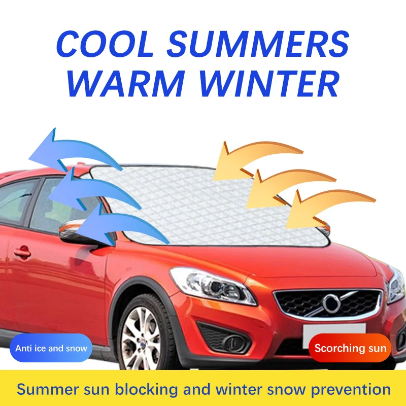 Magnetic Car Windshield Snow Cover Winter Ice-Frost Guard Sun Shade Protector For Volvo C30 2006-2013 Exterior Accessories