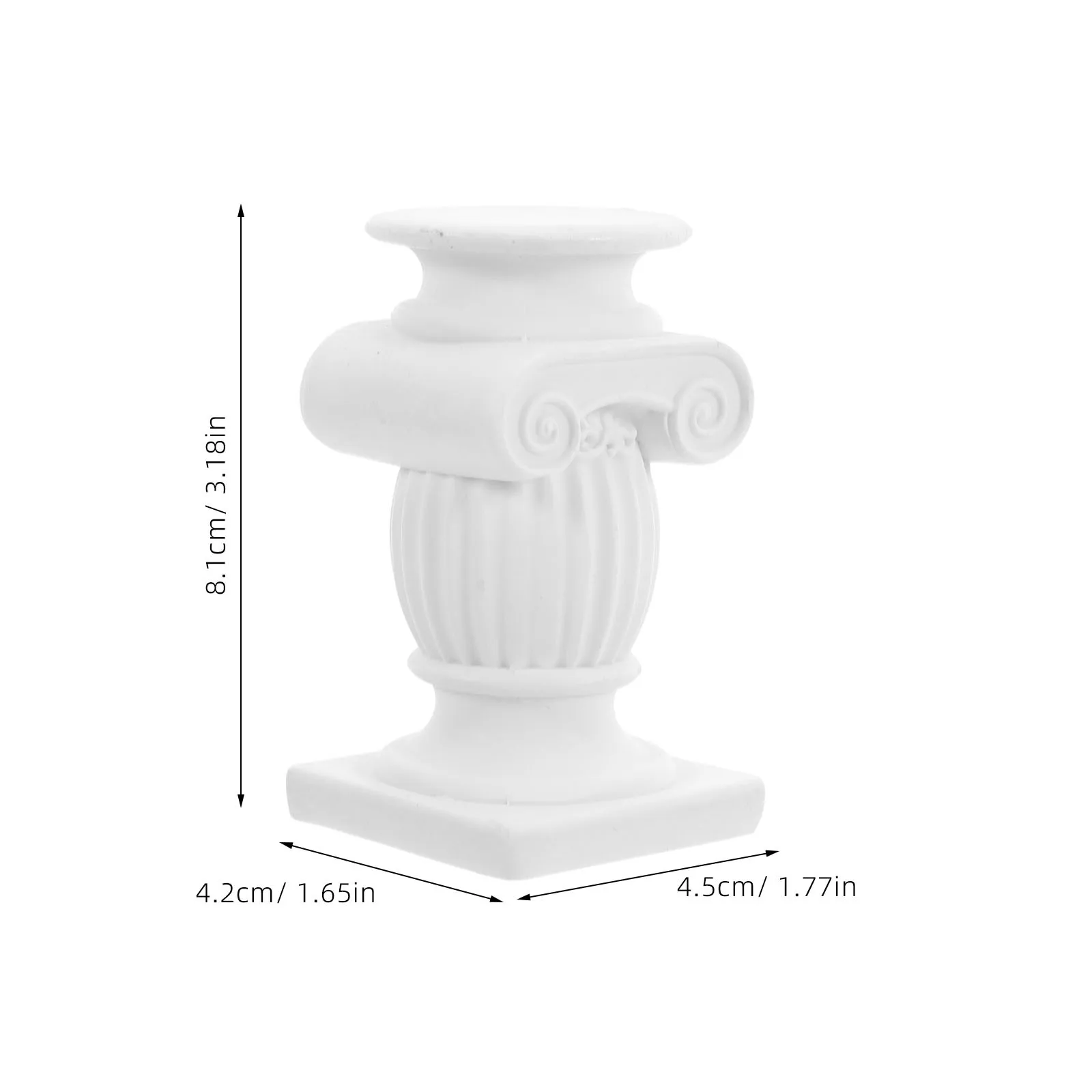 Miniatur-Statue mit römischer Säule, leicht zu reinigen, glatte Oberfläche, Tischskulptur, Party-Dekoration, Outdoor-Gartendekoration