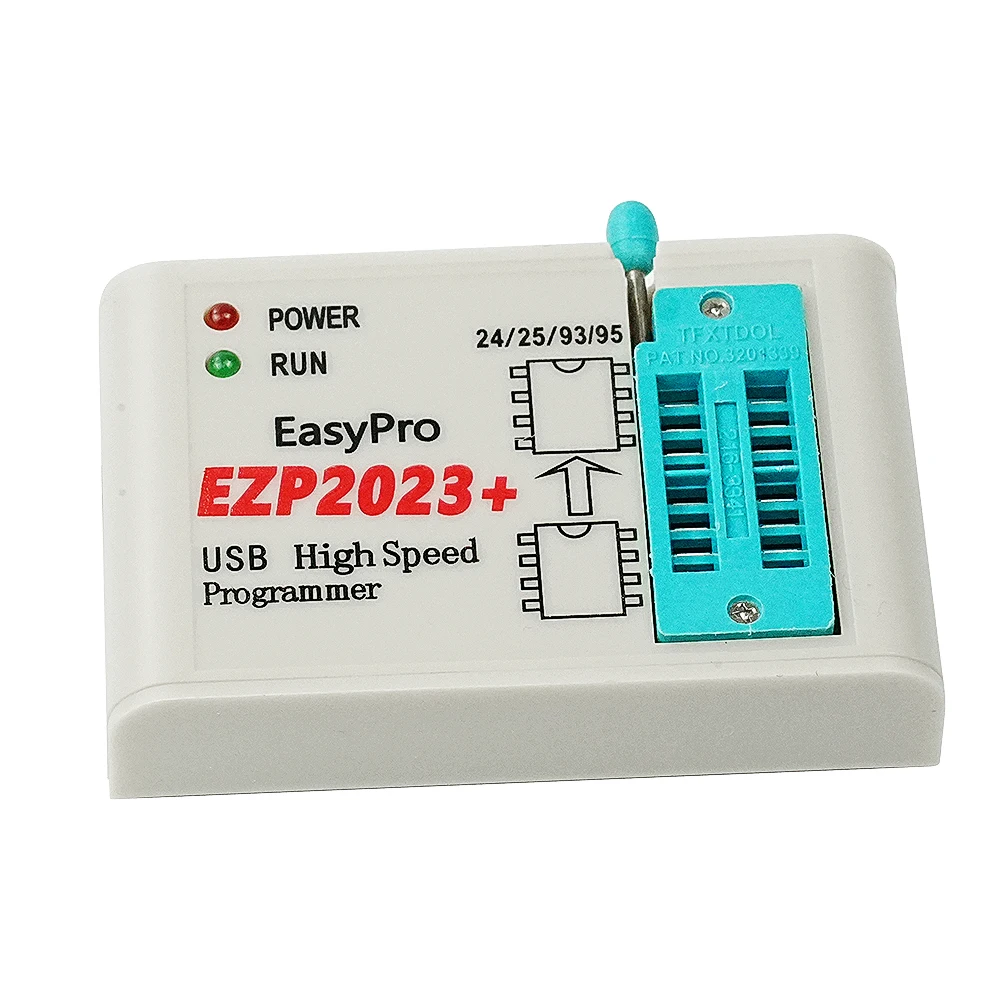 مبرمج USB SPI عالي السرعة EZP2023 + 18 محولًا يدعم 24 25 26 93 95 EEPROM 25 شريحة Flash Bios أفضل من EZP2019