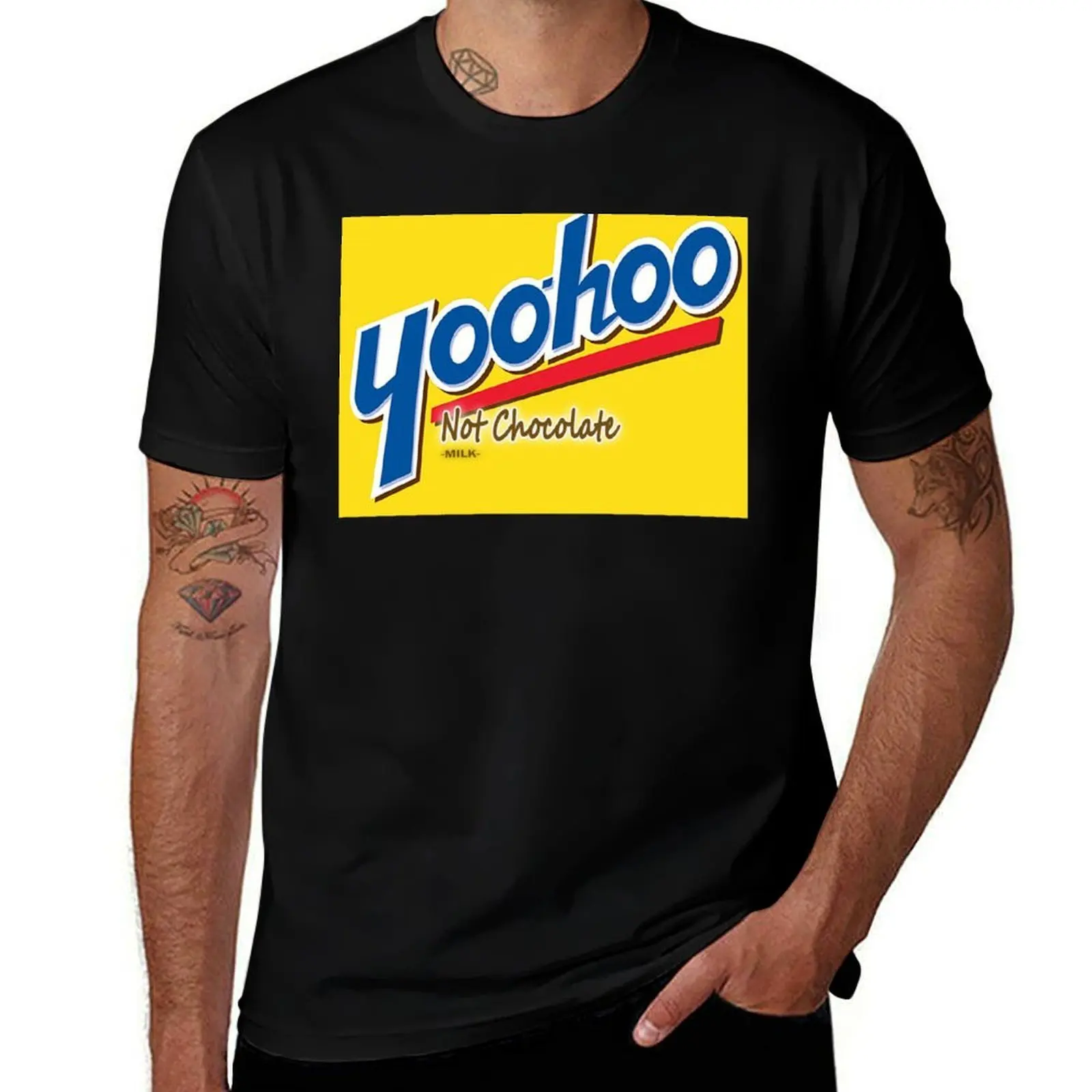 Camiseta Yoo-hoo con estampado de leche con chocolate, camiseta para vacaciones y actividades al aire libre