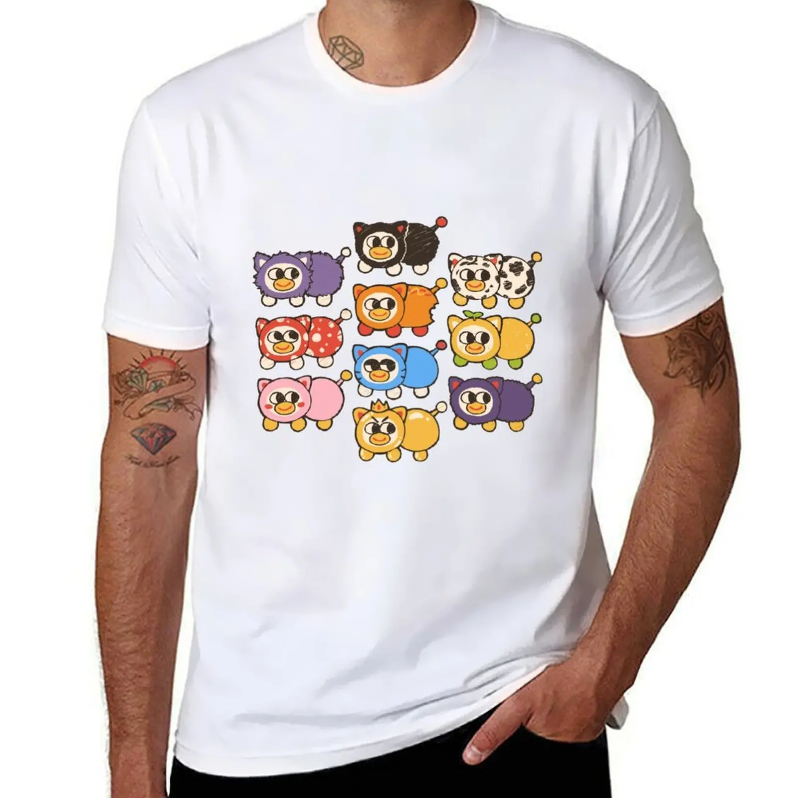 

peepy pattern T-Shirt man t shirts cotton anime tshirt T-Shirt