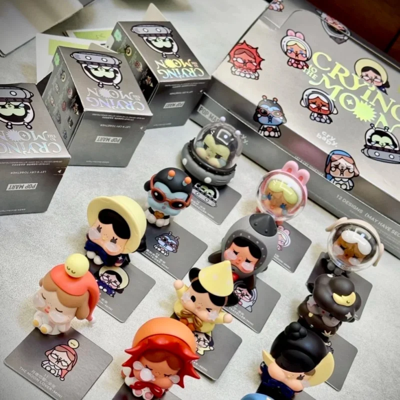 

Pop Mart 2025 New Genuine Crybaby Caring To The Moon Series Mini Blind Box Cute Action Figure Toy Trendy Gift For Anime Lovers