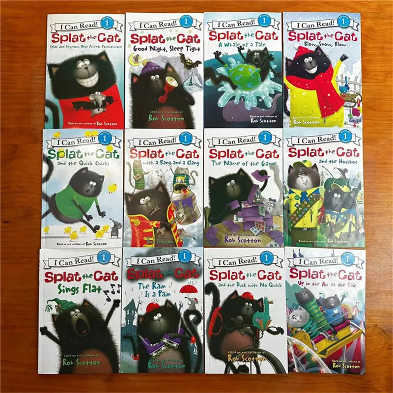 

New 16 Books/Set I Can Read Splat The Cat English Story Book Children Early Educaction Reading Picture Book Usborne Books Livros