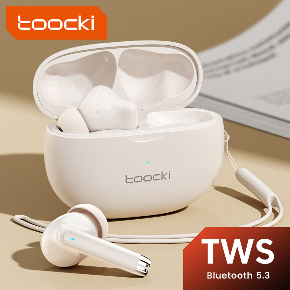  Toocki Wireless Bluetooth Earphones TWS Bluetooth 5.3 in Ear Sports Headset Touch Control Waterproof Headphones With Mic 
