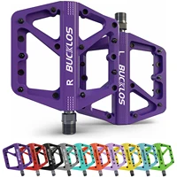 Pedales BUCKLOS DU rodamiento plataforma de Pedal de bicicleta ultraligero Nylon bicicleta de montaña de carretera Pedal antideslizante MTB pedales planos pieza de bicicleta