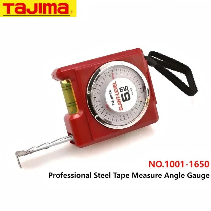 TAJIMA Professional Angle Locking Tape Measure 5.5m*19mm Construction Tool Level for Carpentry and Construction Work 1001-1650