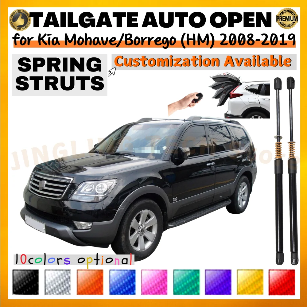 Qty(2) Trunk Struts with Spring for Kia Mohave/Borrego (HM) SUV 2008-2019 520MM Rear Tailgate Boot Lift Supports Shock Absorbers