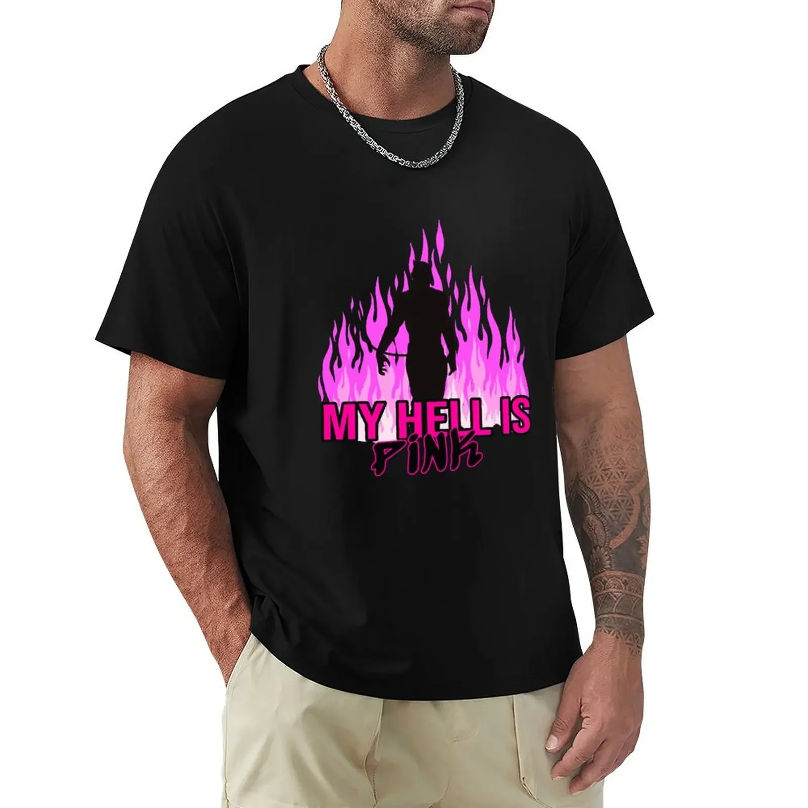 

My Hell is pink T-Shirt baggy shirts man clothes oversized graphic tee men clothing