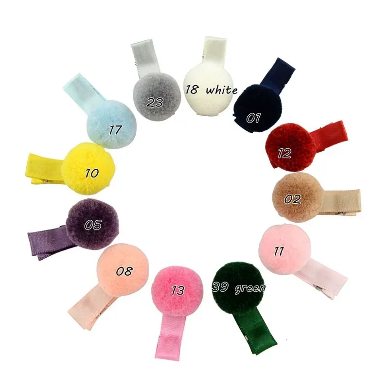 1 Pcs Hair Bow Turban Children Newborn Kids Headwear Baby Girl Accessories Bowknot Ball Hairpin Clip Photo Props Cute Gift