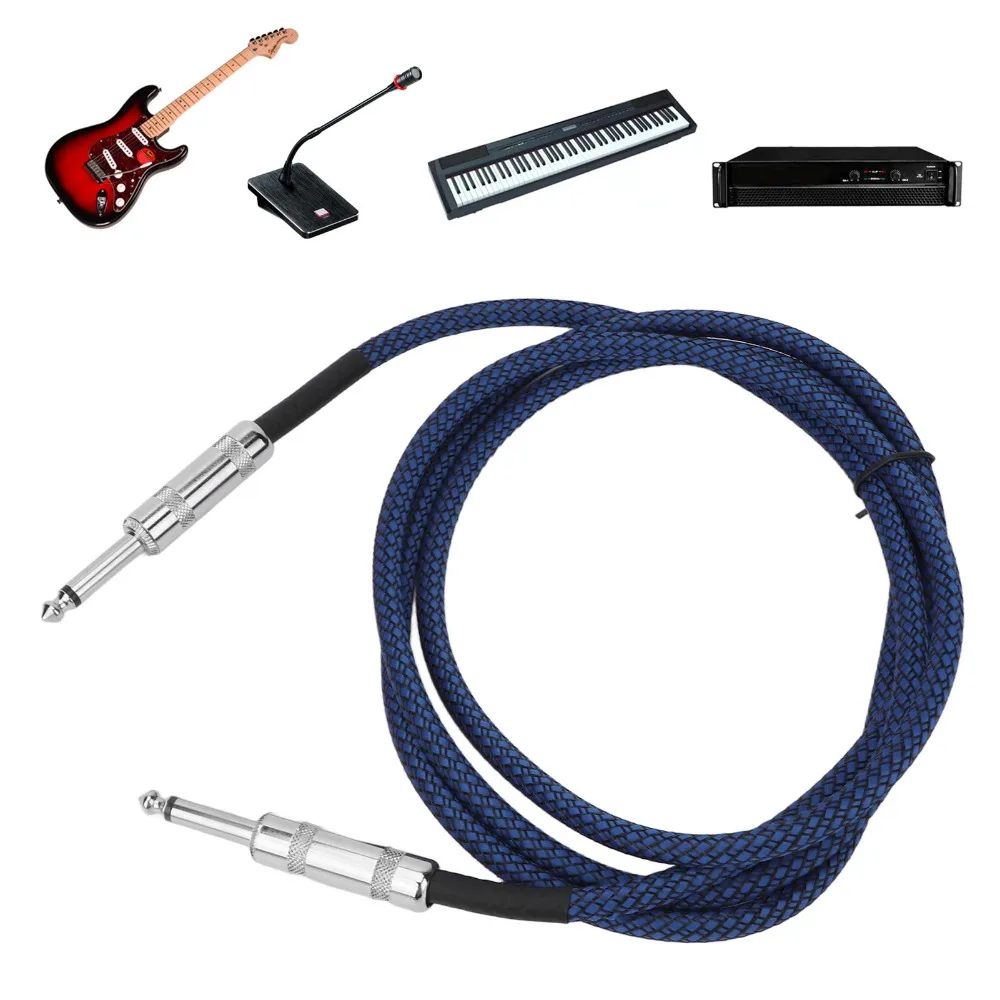

Noise Reduction 1/4 Inch Cable Plug and Play Braid Shielding Bass Cable Stereo Audio 6.35mm Instrument Cable Bass Amplifier
