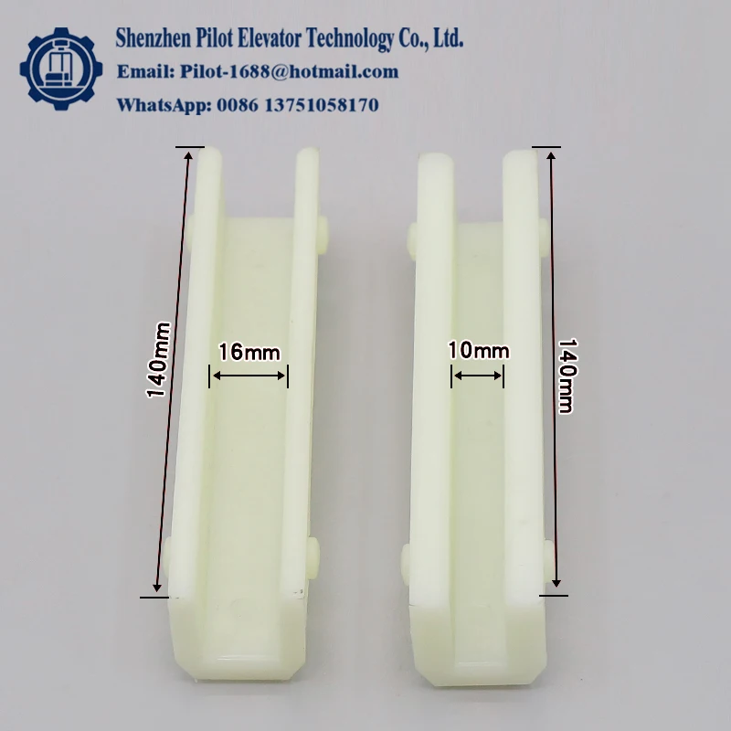 Piezas de ascensor DX26 DX4D, zapato guía de ascensor, inserto de revestimiento Busher 140*10mm 140*16mm para zapato guía de ascensor Kone