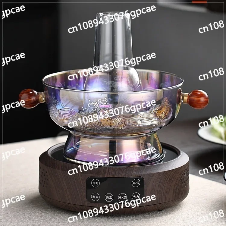 Siege Stove Soup Pot, High Temperature Resistant Glass Hot Pot, Family Gatherings Can Be Heated in Electric Ceramic Stove