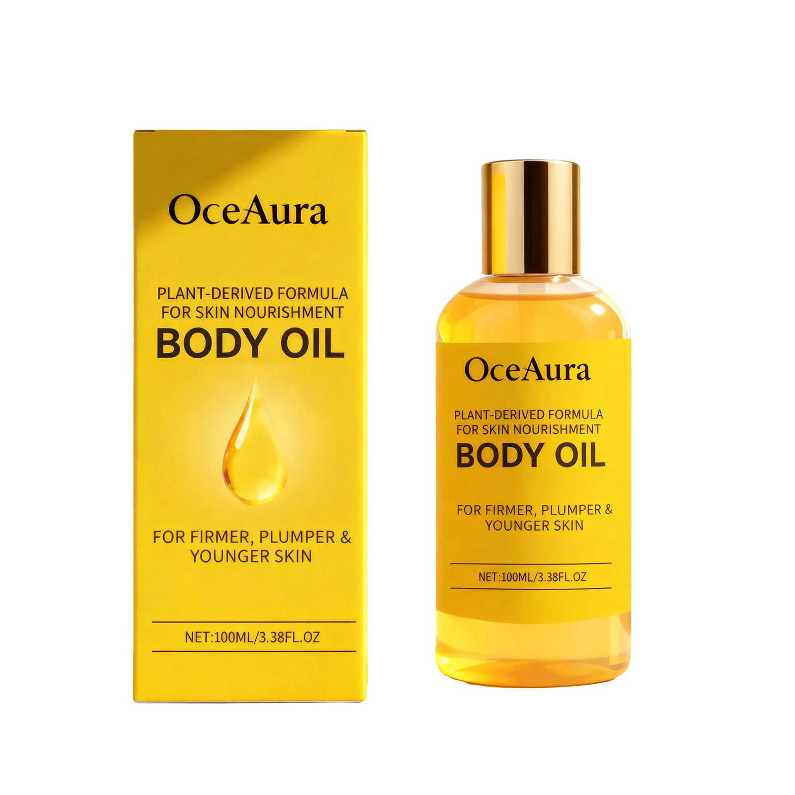 OceAura زيت الجسم لترطيب البشرة ثبات السلس المضادات للأكسدة زيت اللافندر الطبيعي العضوي زيت اللوز الحلو زيت تدليك الجسم