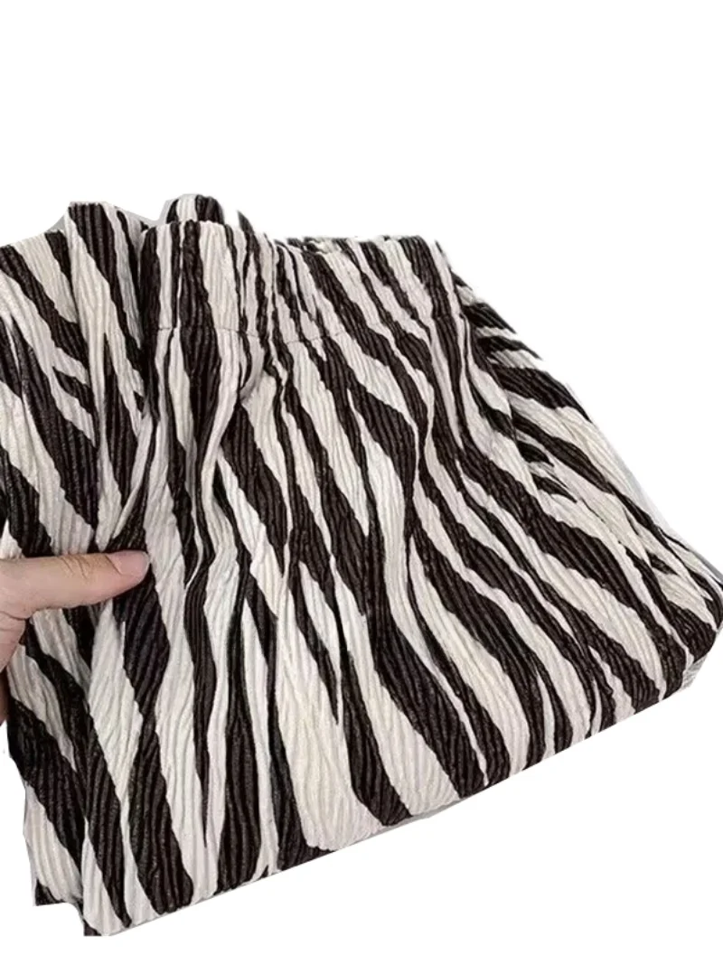 التعادل صبغ سليم بنطال ذو قصة أرجل واسعة المرأة الصيف رقيقة الحرير الجليد ثنى فضفاض عادية مستقيم الساق بنطلون العصرية عالية الخصر تسعة قطع