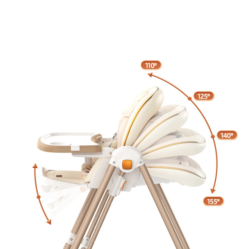 Cadeira alta para bebês, alimentação portátil, ajustável, removível, segurança, crianças, jantar, restaurante