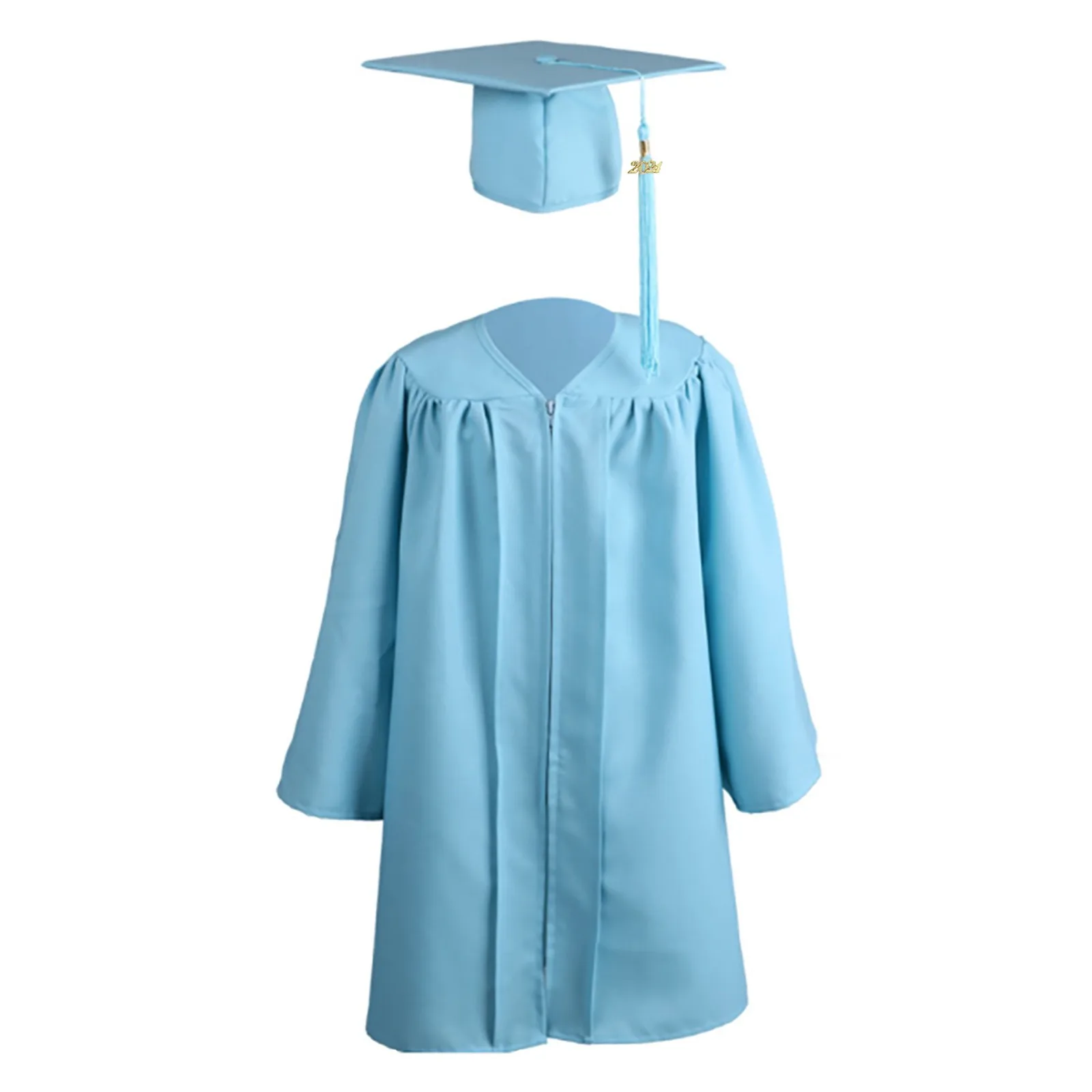 2024Child Graduation Costume Kindergarten Kid Toddler Graduation Clothing Cap Gown Preschool Graduation Festival Clothing Outfit