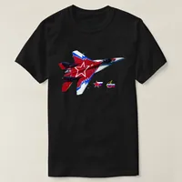 Russian Aerospace Force Mikoyan MiG-29 Fulcrum Fighter T-Shirt. Summer Cotton Short Sleeve O-Neck Mens T Shirt New S-3XL