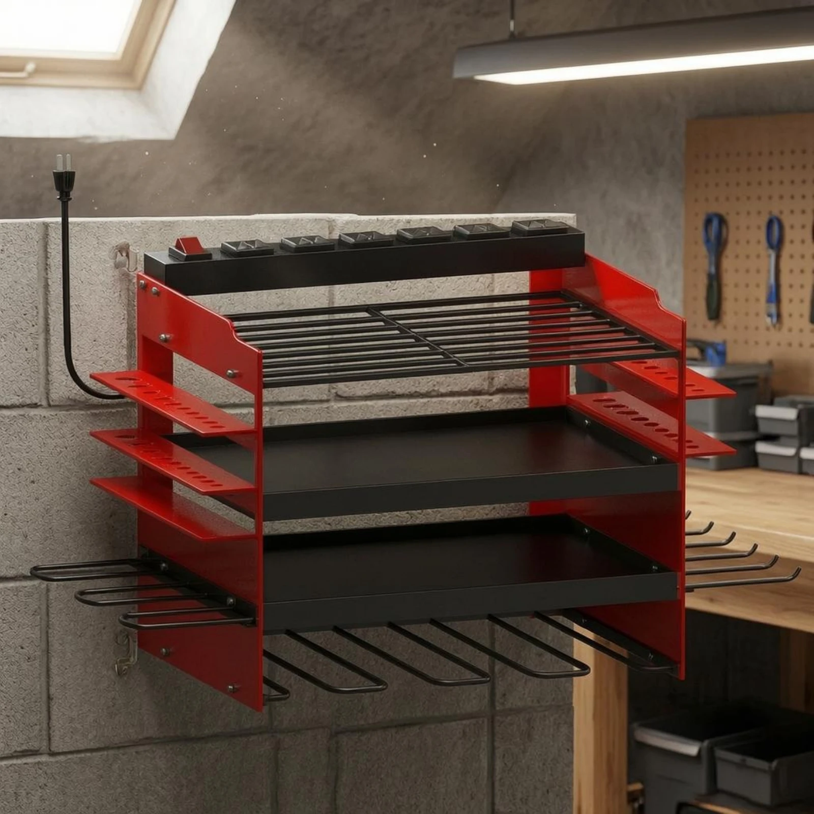 Güç Şeridi Alet Rafı Toz Boyal - Power Tools Rack incelemesi ve fiyatı