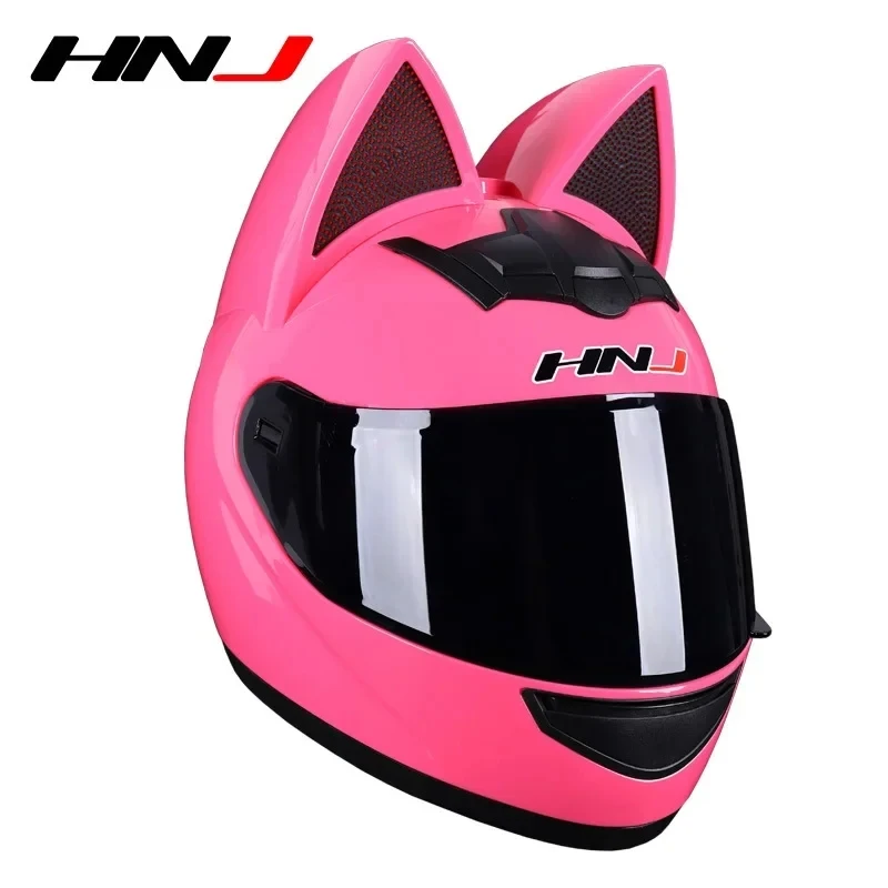 

HNJ Motorcycle Helmet Casco Moto Off-road Removable Cat Ear Four Seasons Breathable Protection Moto Helmets Cascos Para Motos