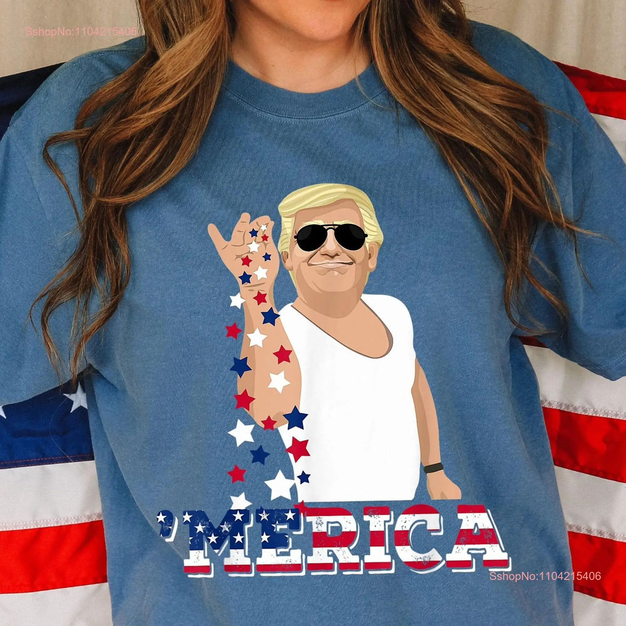 Trump 'Merica T shirt Salt Bae Funny 4th of July America Fourth Donald Comfort Color long or short sleeves