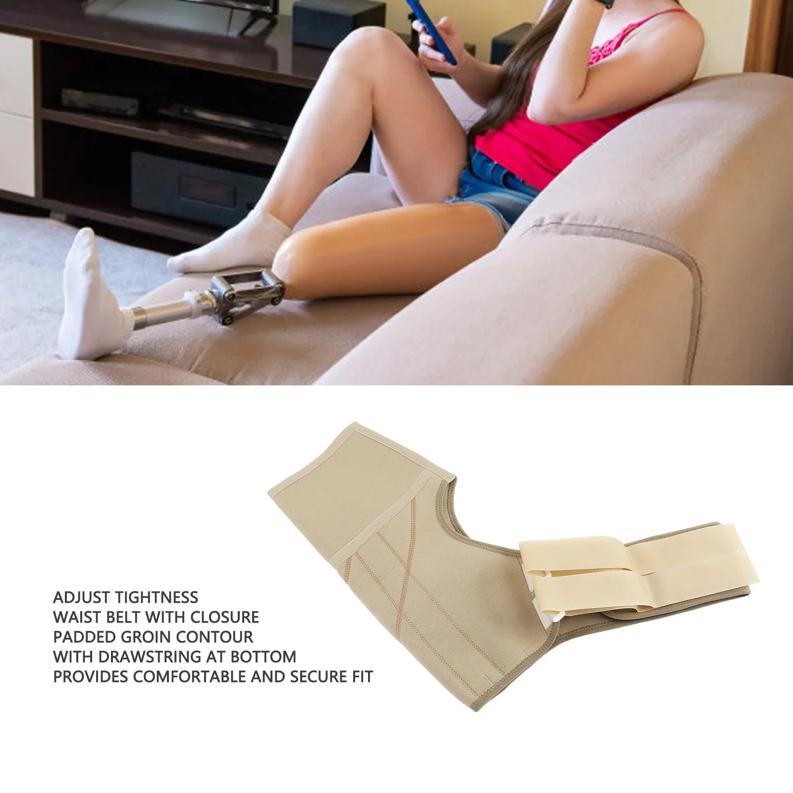 Knee Prosthesis Stump Shrinker Limb Immobilizer Stump Shrinker Adjust Tightness Reduce Swelling Prosthetic Stump Shrinker