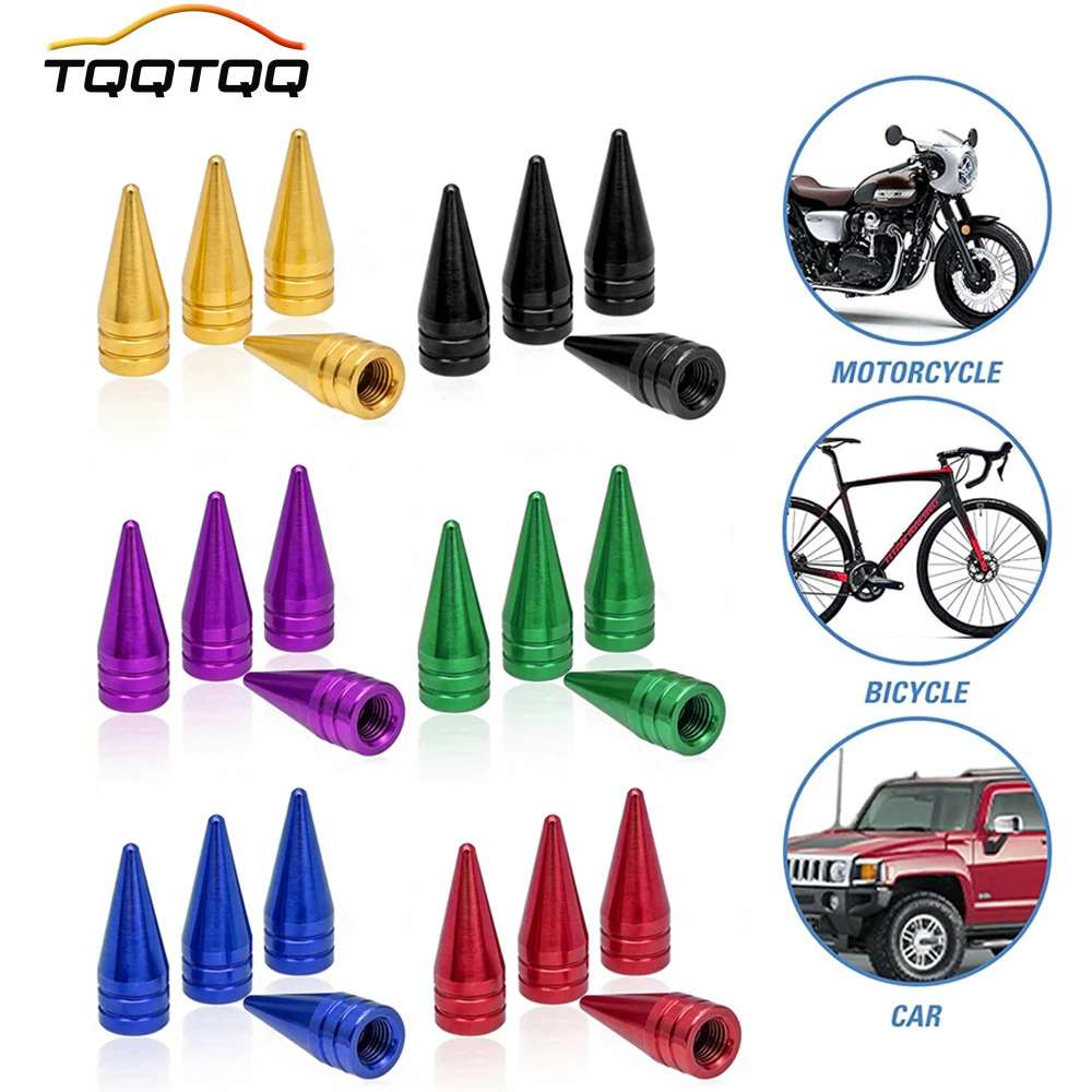 

4PCS Tire Valve Stem Caps, Universal Stem Covers for Car Leak Proof Stem Cover for SUV Truck Bike Bicycle Motorcycles Wheel