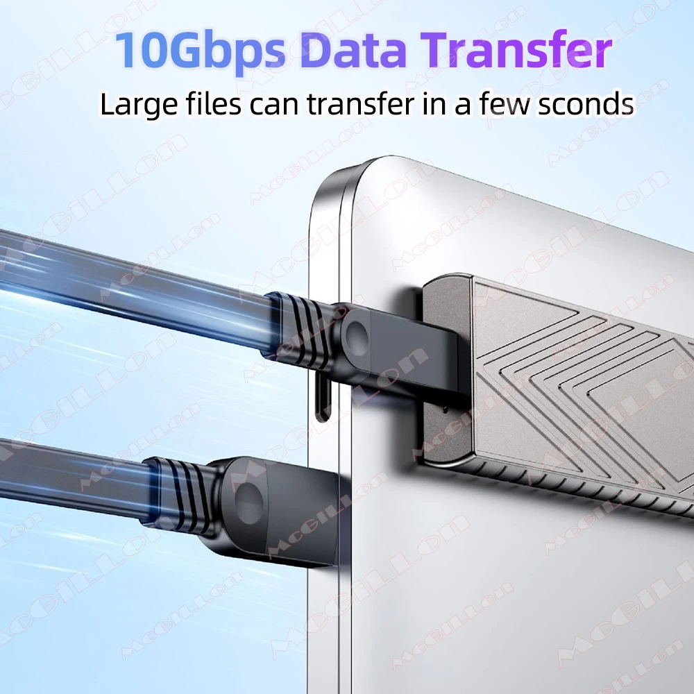 10 Gbit/s kurzes Kabel USB3.2 PD 60 W USB C auf C Kabelkonverter OTG-Aufladung USB A auf Typ C Tragbares Datenkabel für SSD Power Bank – Detail 7