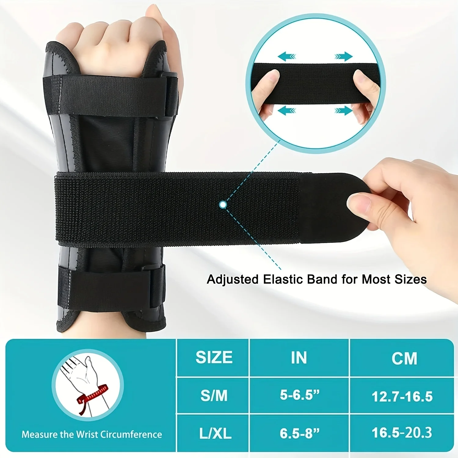 Wrist Splint For Carpal, Tunnel Syndrome, Adjustable Compression Wrist Brace For Right And Left Hand, Pain Relief For Arthritis