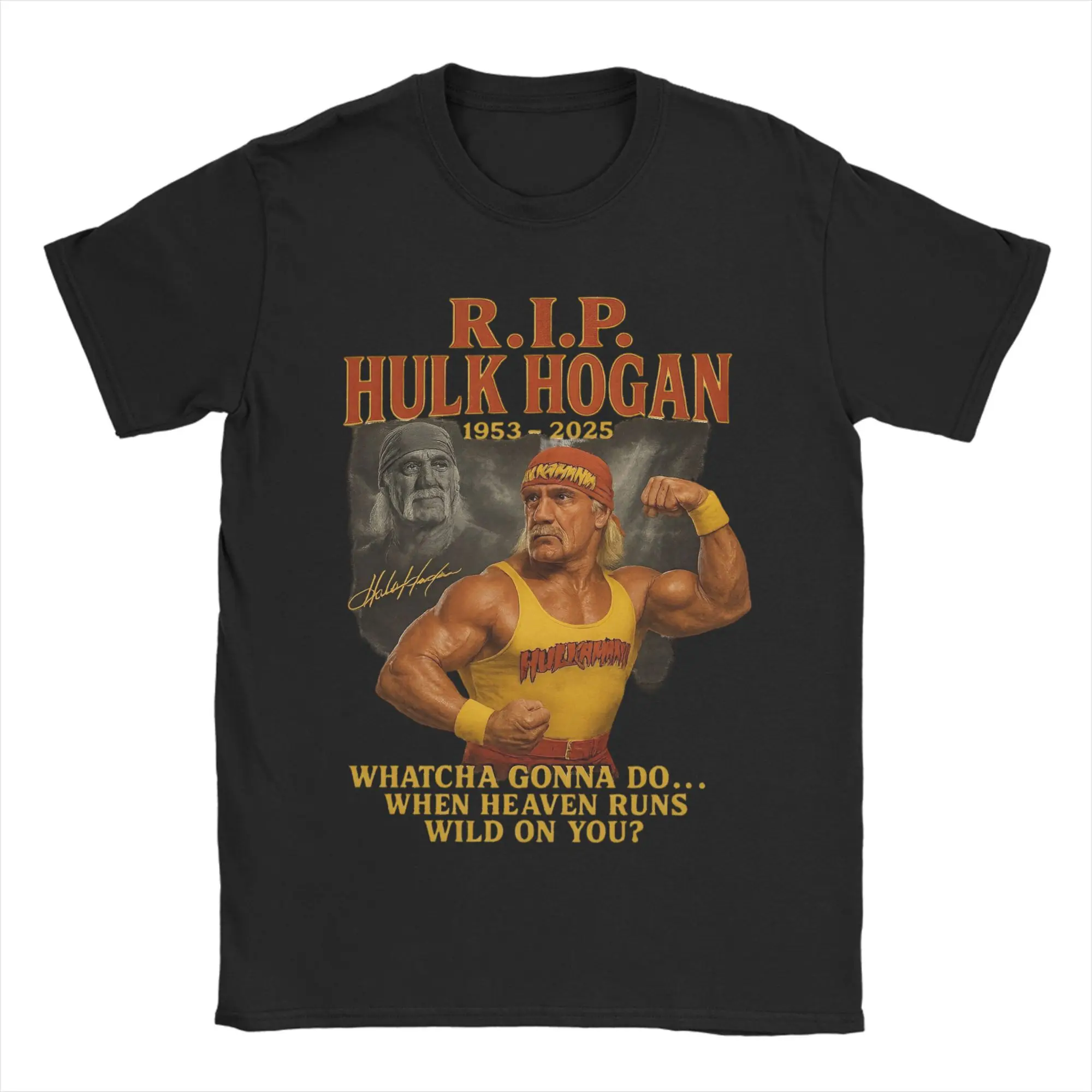 

Футболка с графическим принтом Hulk Hogan Legend Memorial Wrestling для мужчин и женщин, хлопковая футболка Hulkamania, модная повседневная футболка большого размера в стиле хип-хоп