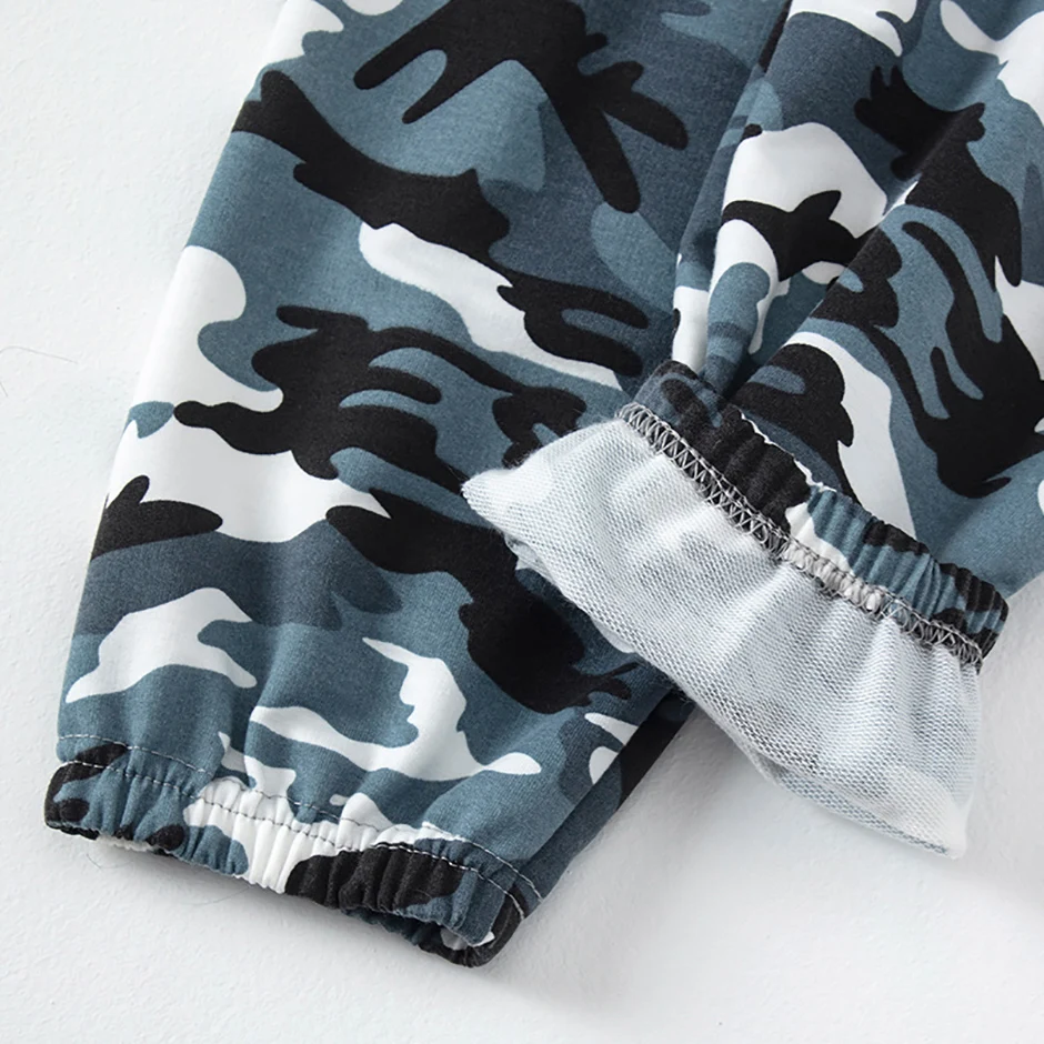 Kinder Multi-color Camouflage Coole Hübsche Sport Hosen Jungen Freizeit Training Harun Hosen Mädchen Joker Elastische Taille Hosen – Detail 15