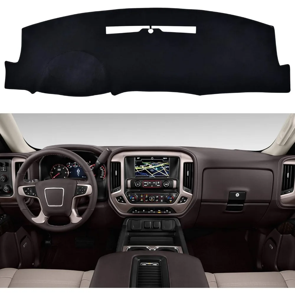 

1 комплект, коврик для приборной панели, совместимый с 2014-2018 годы, для Chevrolet Silverado GMC Sierra 1500 2500 3500