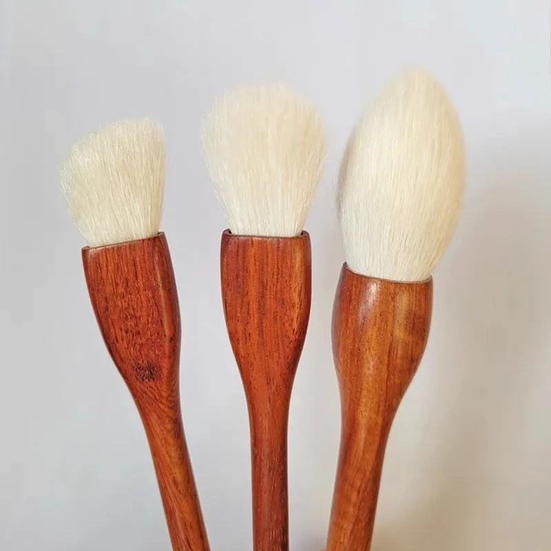 RosFrederick-Pinceaux de maquillage de luxe, poudre pour le visage, fard à joues, surbrillance, ombre à barrage, pinceaux cosmétiques avec poils de chèvre doux