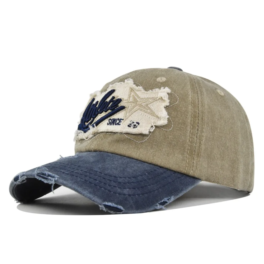 

спортсмен ​ Бейсболки со звездами, дышащие бейсболки с вышивкой в стиле ретро, унисекс, удобная модная летняя шляпа, защита от солнца