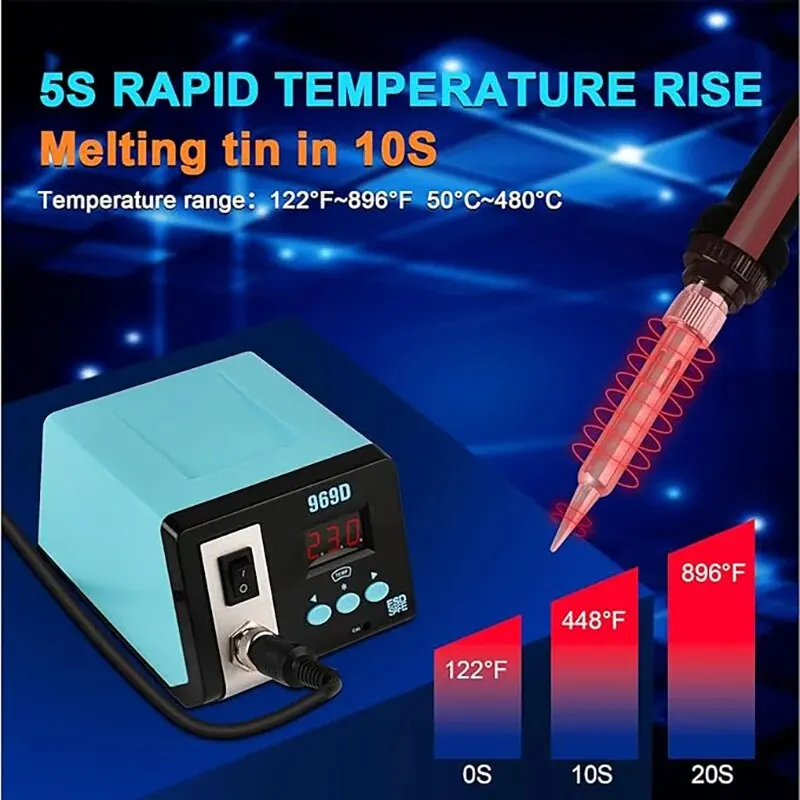 New 75W Digital Display Soldering Station Electric Soldering Iron Dual CNC Welding Station Welding Maintenance Tool Accessories