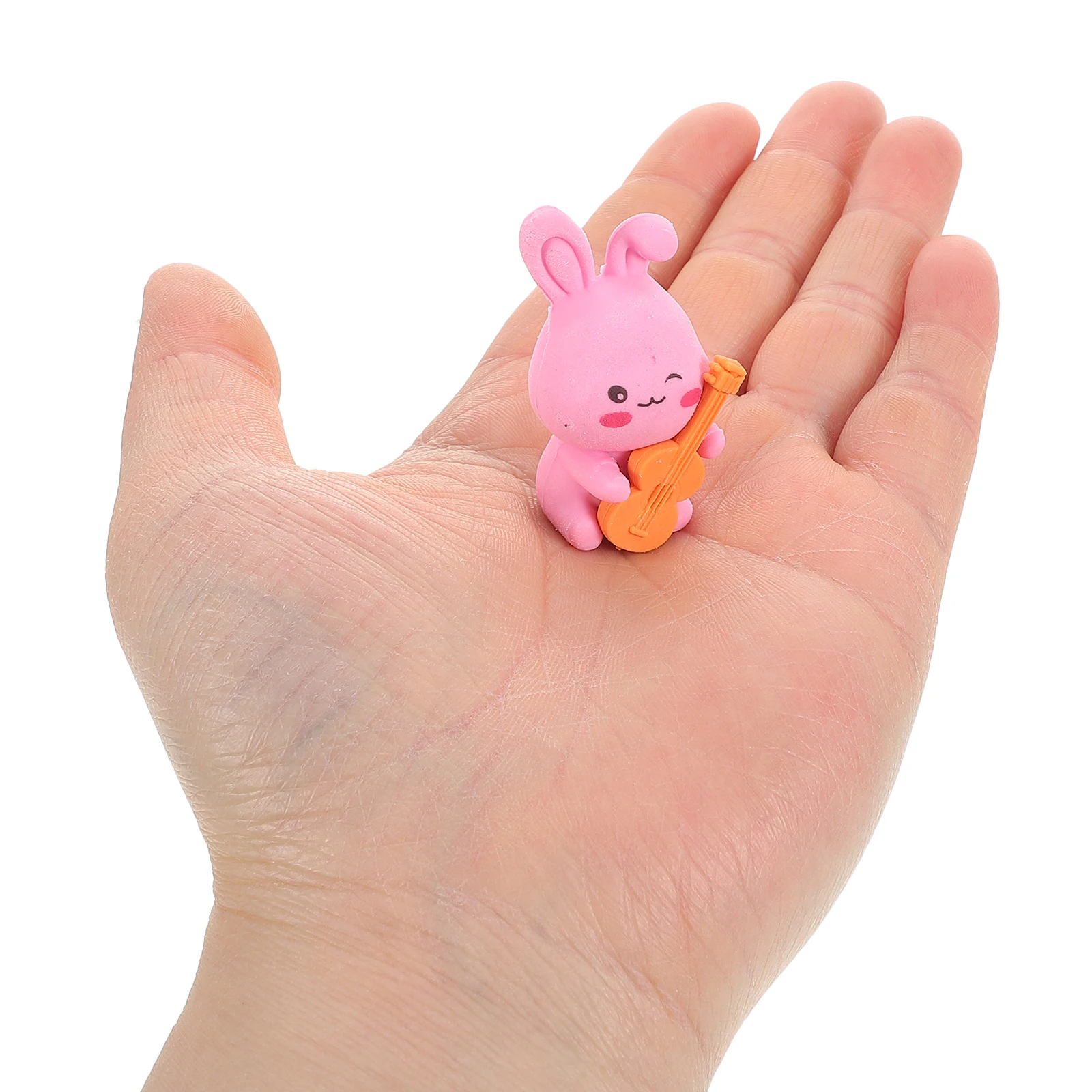 

10 Pcs Mini Rabbit Shape Erasers Cute Cartoon Bunny School Supplies Kids Classroom Toys Party Favors Gifts Student Prizes