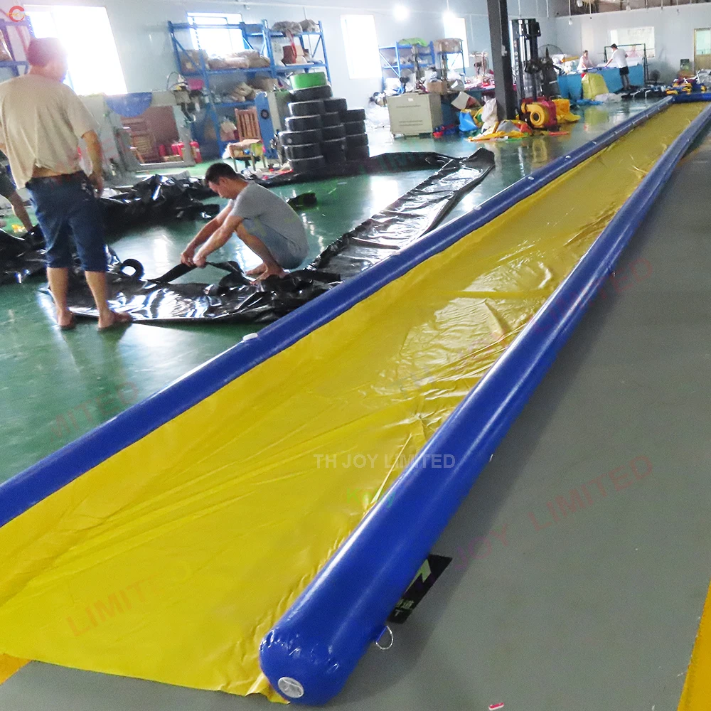 Free Door Shipping 10m/20m/30m Long Inflatable Water Slip Slider for Summer Yard Slippy Inflatable Water Slide for Sale