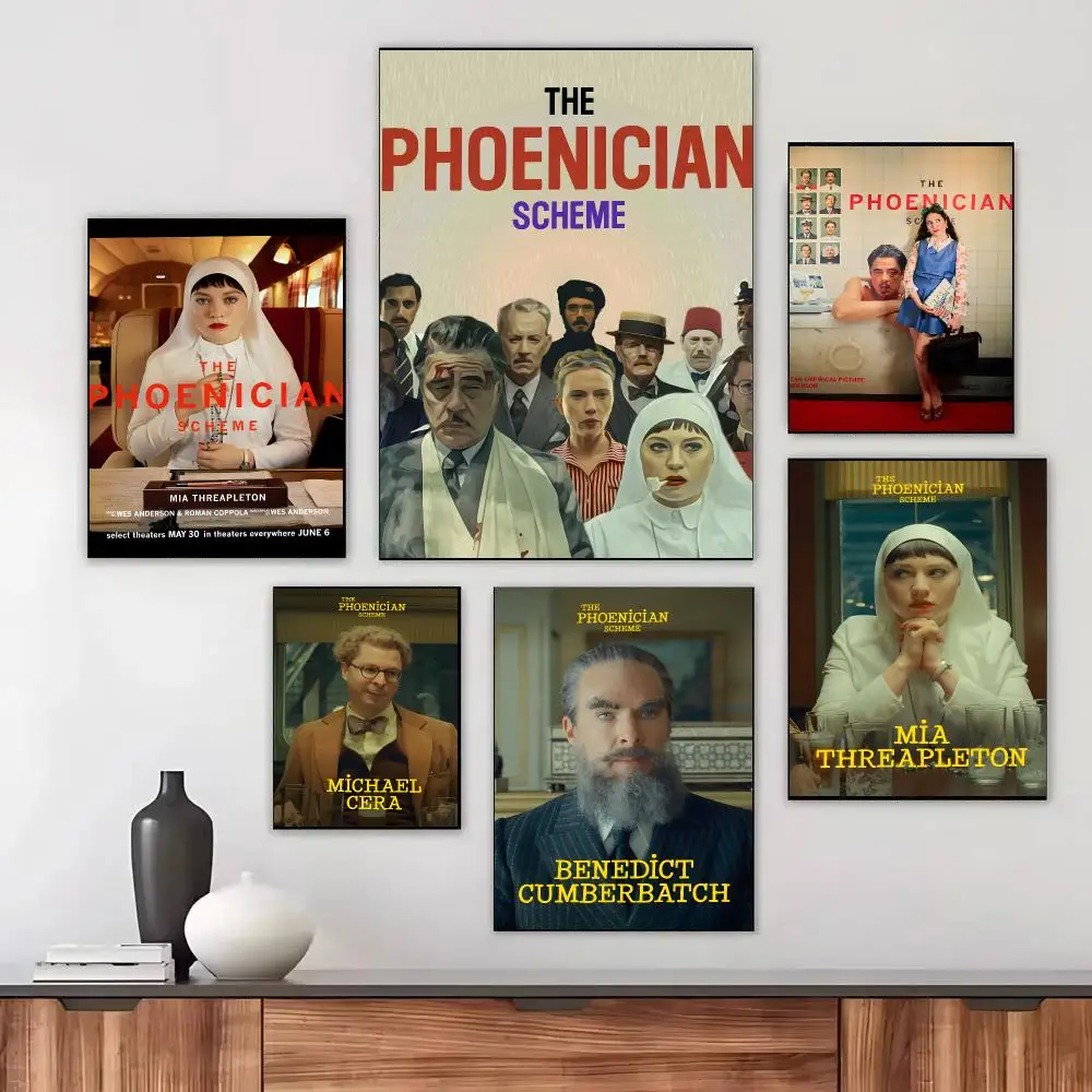 The Phoenician Scheme Movie Retro Poster Waterproof Sticky WallArt Print For Bedroom Living Room Hallway Bar Home Decor