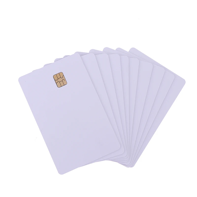 10PCS SLE 4442 Chip With Hico Magnetic Stripe Contact IC Card 2 in 1 Blank PVC IC Cards