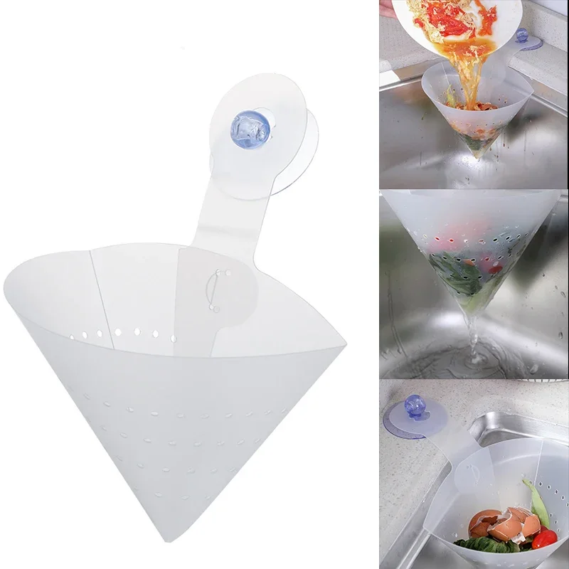 Foldable Self-Standing Sink Filter, Kitchen Stopper, Anti-Blocking Gadgets, Food and Vegetable Drain