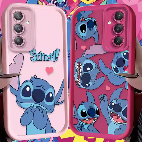 Cartoon Lovely Disney Stitch Case for Samsung Galaxy S25 S24 S23 Ultra S22 S21 Plus FE 5G A54 A34 A14 A73 A53 A33 5G Back Cover