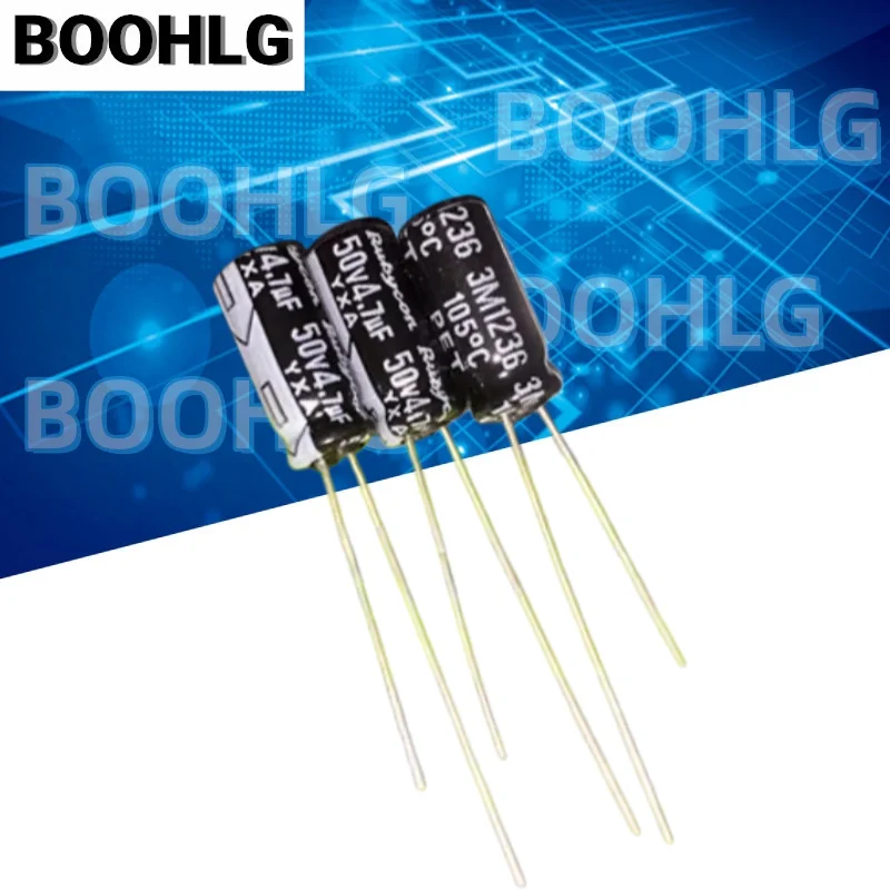 50PCS 4.7UF 50V electrolytic capacitor 50V 4.7UF 5X11