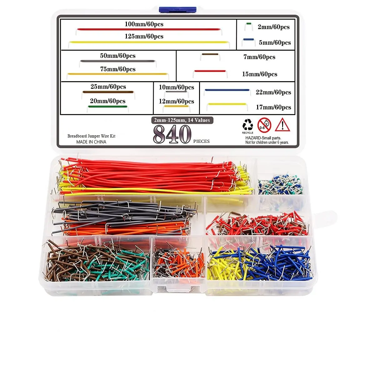 Breadboard Jumper Cable,14 Different Lengths of Wire Kit For DIY PCB Bread Board,840/560/140PCS